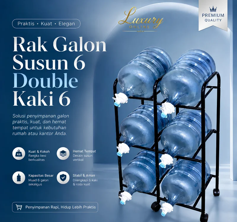 Rak Galon - Rak Galon Susun 6 Double Kaki 6 #1